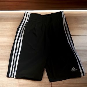 Adidas 3 Stripe Black Shorts